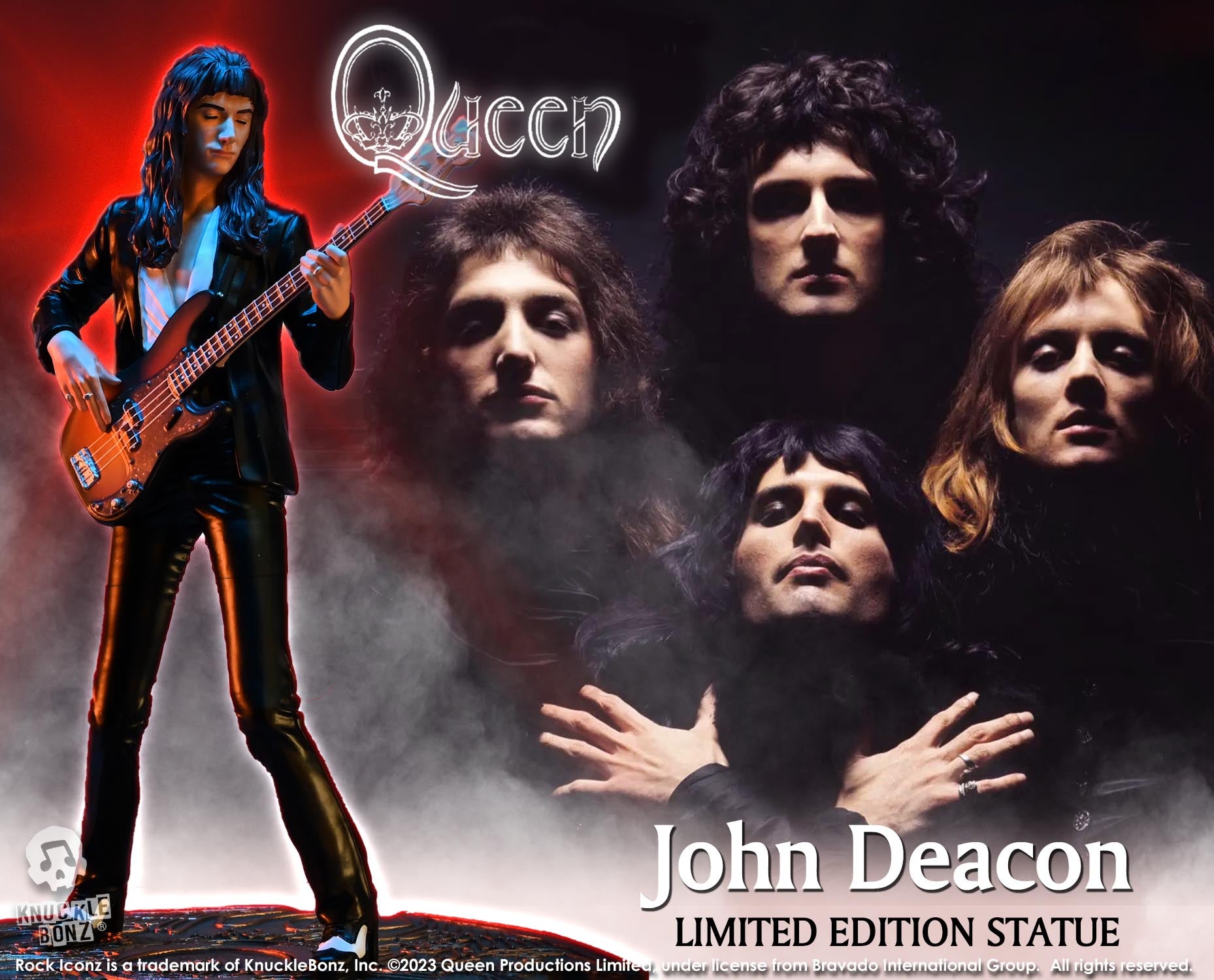 Queen II John Deacon KnuckleBonz Statue
